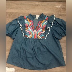 JODIFL Denim Blue Top